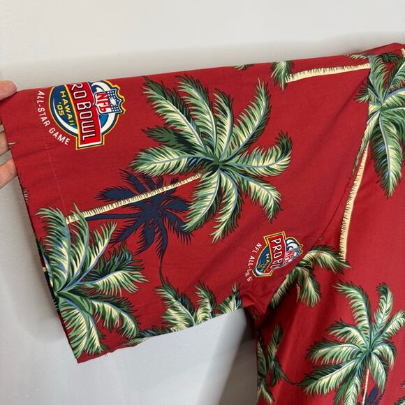 Reyn Spooner Pro Bowl 2005 Hawaiian Aloha Shirt Red Hawaii NFL Football XL - Picture 9 of 11